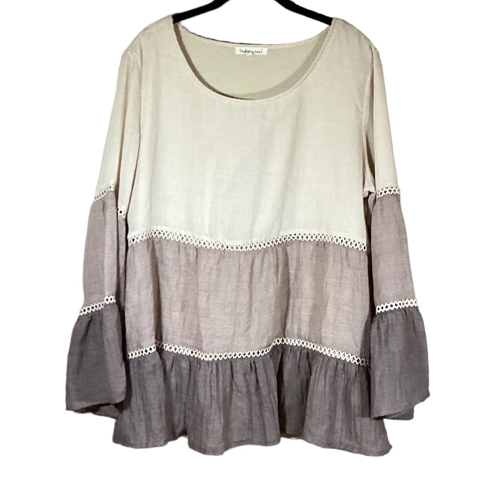 Indigo Soul Flowy Tiered Top - Size Large